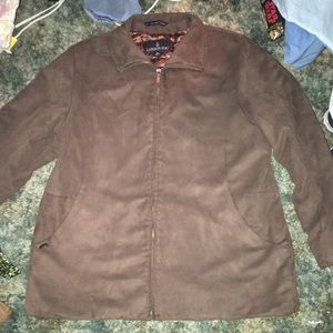 London fog brown suede all weather coat